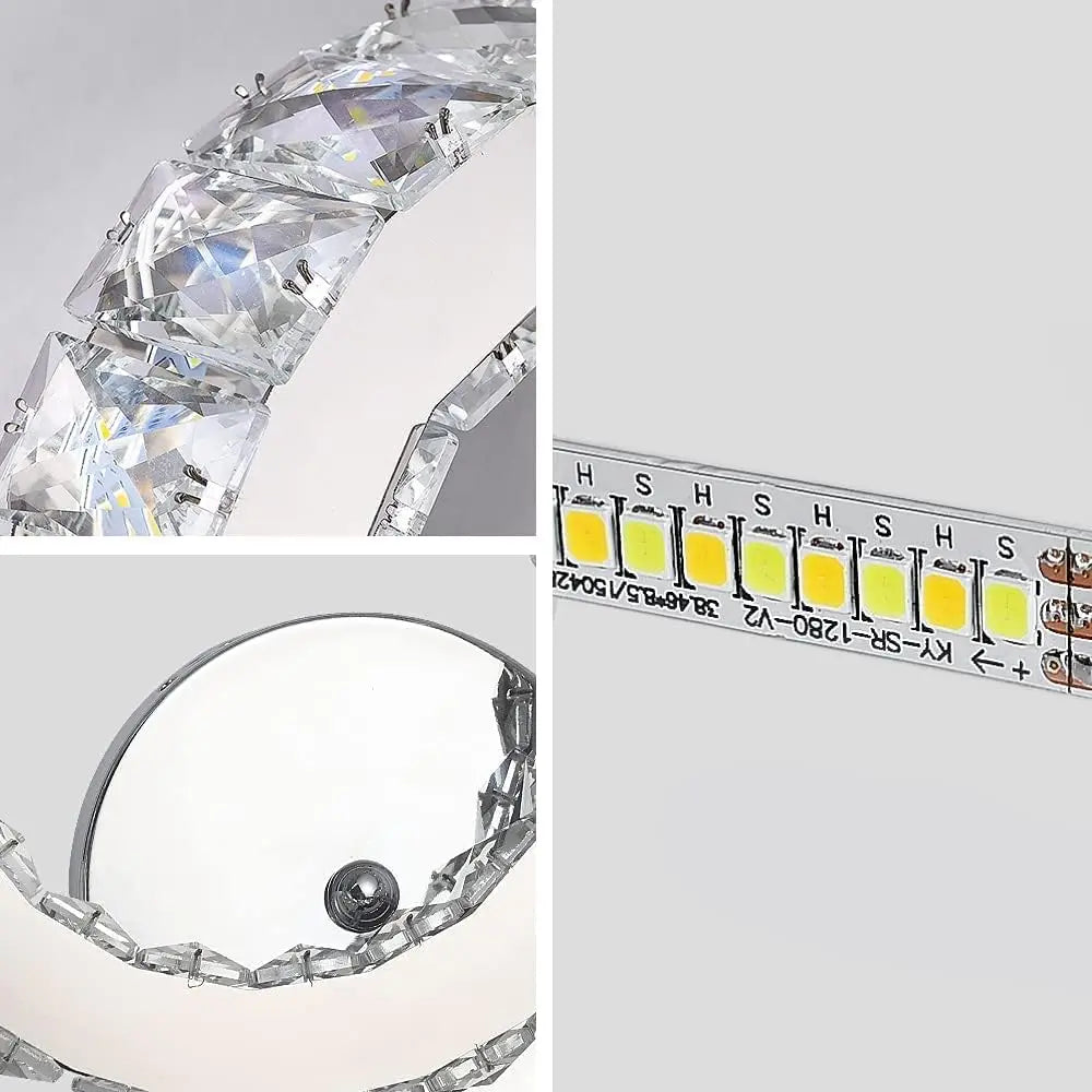 Crystal Wall Lights,LED Wall Light 6500K LED16W Lamp for Living Room,Bedroom,Cool White Light [Energy Class E]