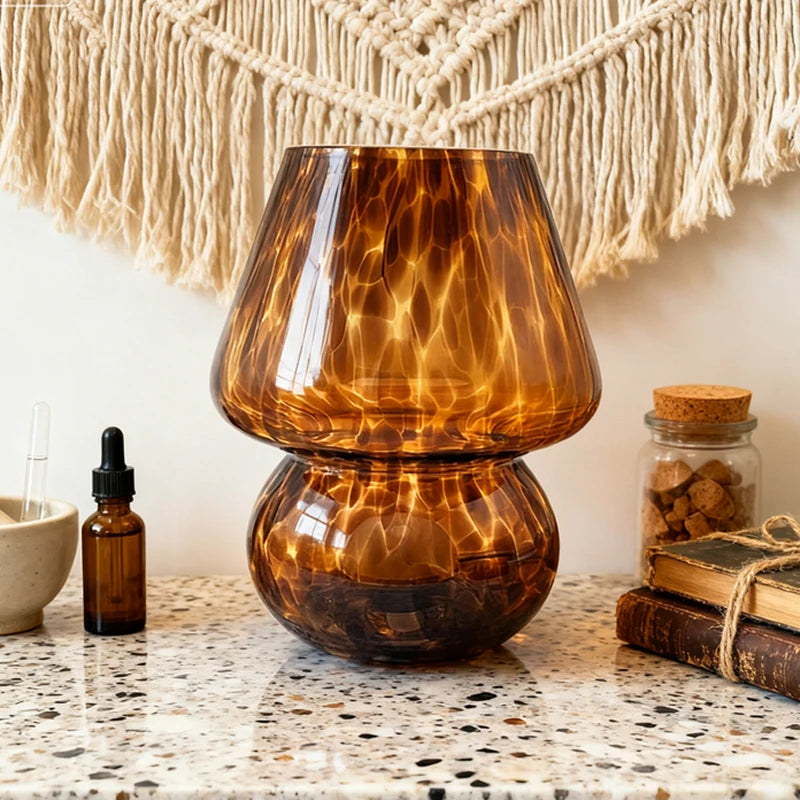 skleněné houbova lampy 